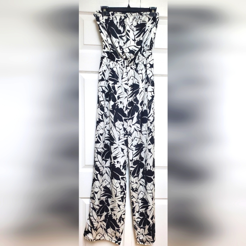 MICHEAL Michael Kors Satin Print Jumpsuit/Palm Print - Picture 5 of 9